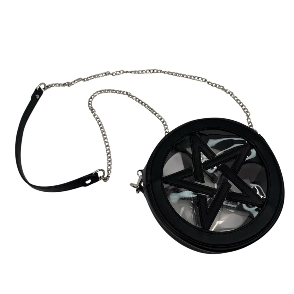 Dolls Kill Crossbody Endless Night Pentagram Widow Purse Black